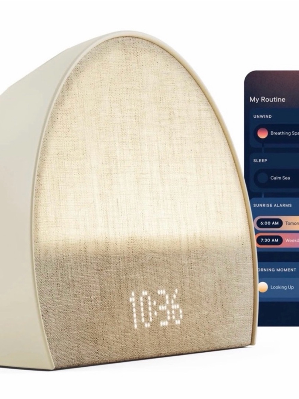 Hatch Sound Machine & Smart Sleep Assistant in Cream and Beige